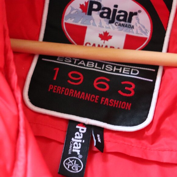 pajar winter coat * red * hooded * zippered pockets * euc - Picture 11 of 11